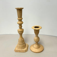 Load image into Gallery viewer, Wood Candlestick Duo ~ * SALE ! *
