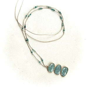 Long Watery Kyanite Necklace