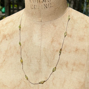Floating Green Stone Necklaces