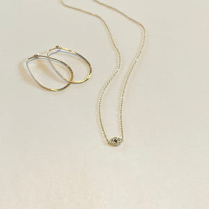 Gold & Diamond Evil Eye Necklace