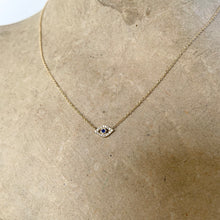 Load image into Gallery viewer, Gold &amp; Diamond Evil Eye Necklace
