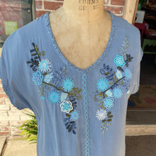 Load image into Gallery viewer, Foggy Blue Embroidered Dress ~ * SALE ! *
