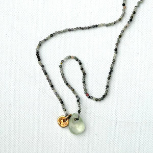 Prehnite Teardrop Necklace