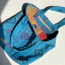 Load image into Gallery viewer, Turquoise Kantha Totes ~ * SALE ! *
