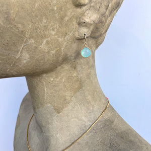 Aqua Chalcedony Earrings