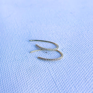 Diamond Simple Hook Earrings